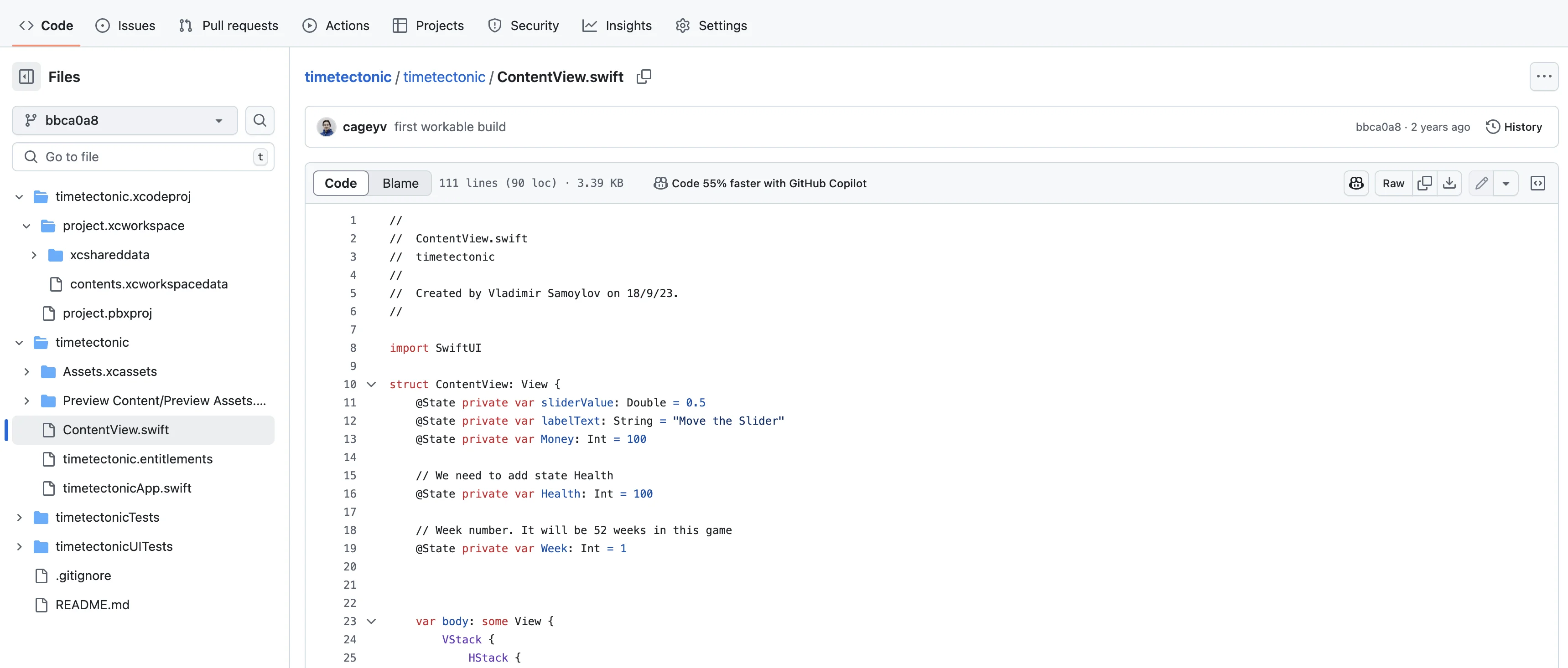 Initial Swift Project